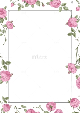 38妇女节鲜花边框设计