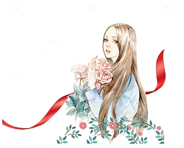 38女王节手绘优雅女神设计