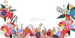 38妇女节海报花朵边框背影