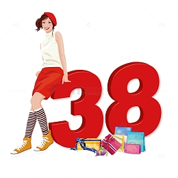 38妇女节卡通海报设计