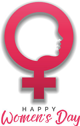 唯美侧脸矢量三八妇女节粉色插画