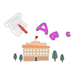 在学校学英语PNG