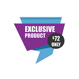 手绘紫色创意折纸促销标签