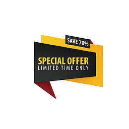 手绘彩色折纸边框促销标签