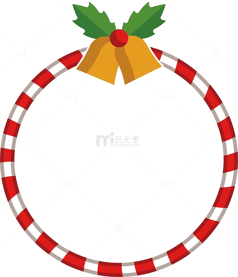 铃铛装饰圣诞节边框