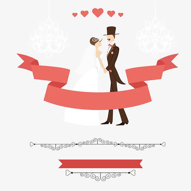 浪漫婚礼海报设计矢量图
