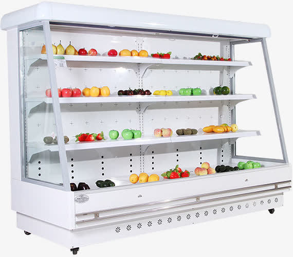 实物白色水果保鲜柜免抠