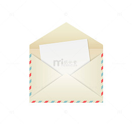 复古打开的信封