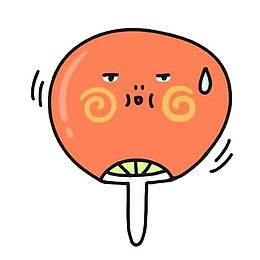 可爱吹起扇子