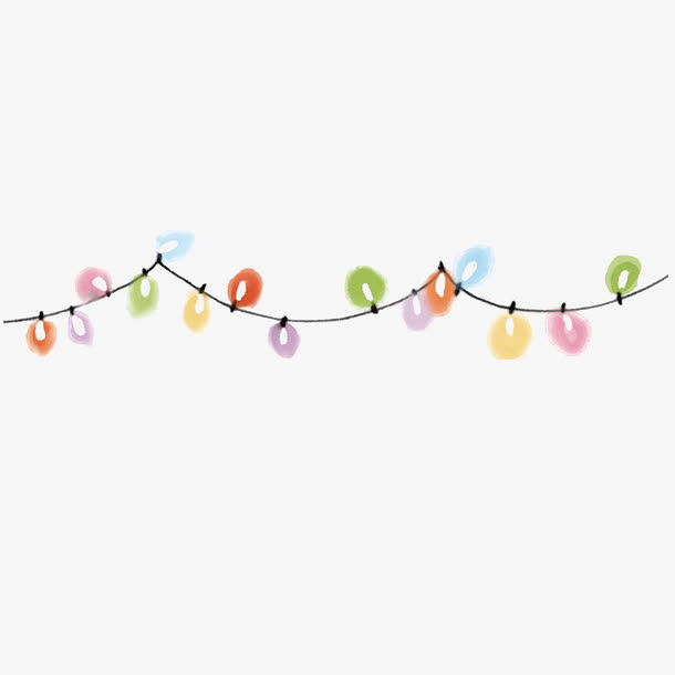 聚会小彩灯矢量图