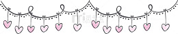 粉色爱心串灯分界线