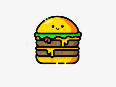 卡通多层汉堡图片