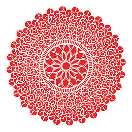 红色中国风花纹图案