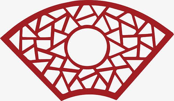 扇形的古典古风窗棂