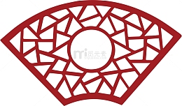扇形的古典古风窗棂