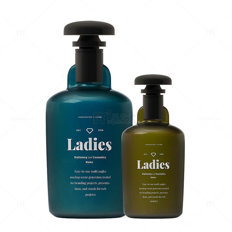 洗发水美容护肤品静物场景智能贴