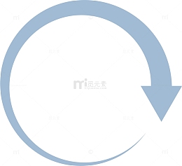 灰色简约圆形箭头