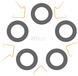 灰色圆圈五环