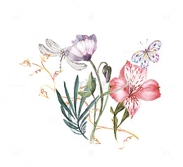 小清新手绘花朵装饰