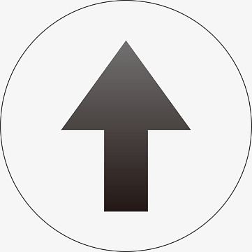 向上圆圈黑色箭头图标矢量素材