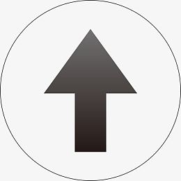 向上圆圈黑色箭头图标矢量素材