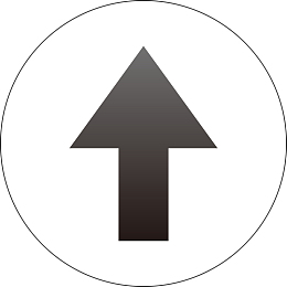 向上圆圈黑色箭头图标矢量素材