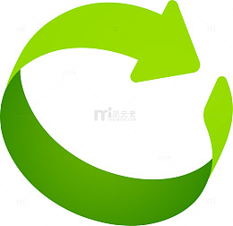 绿色弧形箭头