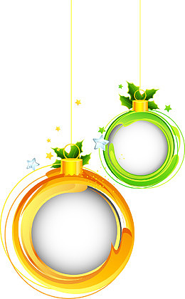 圣诞节多彩吊环装饰