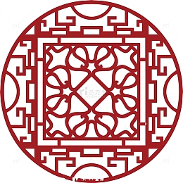 圆形的古典古风窗棂