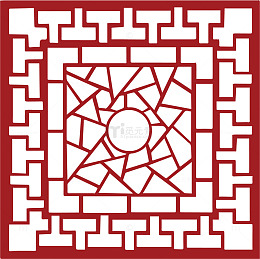 方形的古典古风窗棂