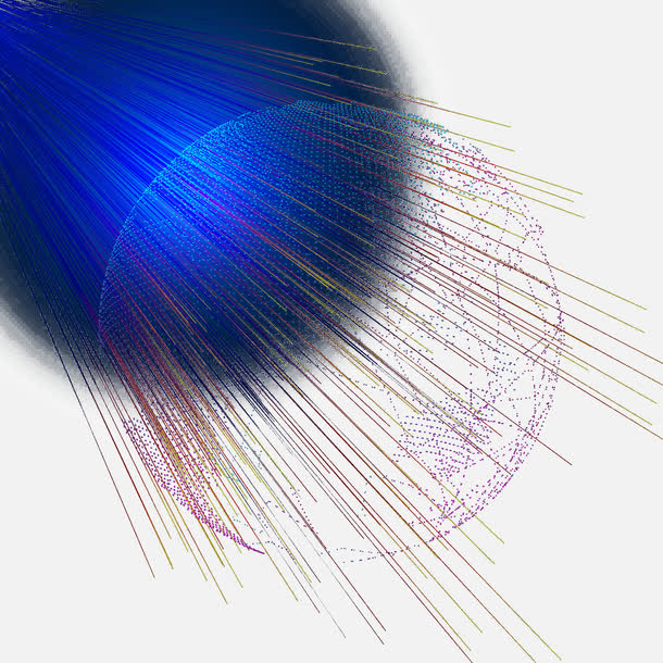 蓝色科技光效发射效果
