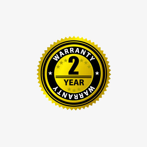 金色齿轮金属质感2年质保标志设