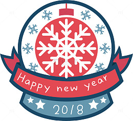 2018新年水晶球贴纸