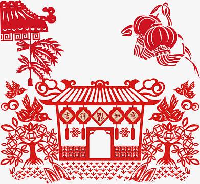 新年剪影素材剪影素材_新年剪影素材剪影图片元素-觅元素