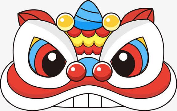 卡通新年喜庆狮子头