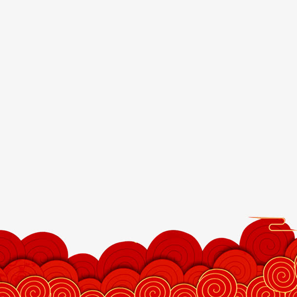 红色创意祥云装饰图案免抠素材免费下载_觅元素51yuansu.com