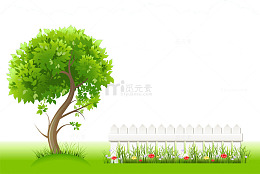 白色横栏草原栏杆