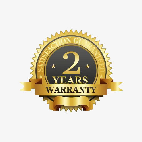 金属质感齿轮飘带2年质保标志png