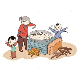 腊八节煮腊八粥图案