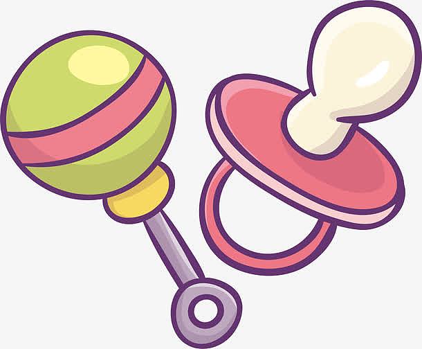 彩色奶嘴卡通可爱婴儿用品设计元
