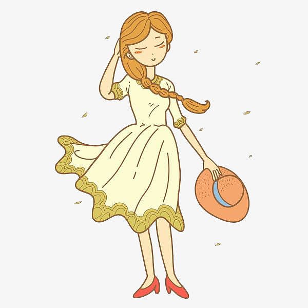 刮风,吹起,风,小风,清风,凉风,刮起,风中,摆动,女孩,卡通刮风[声明]