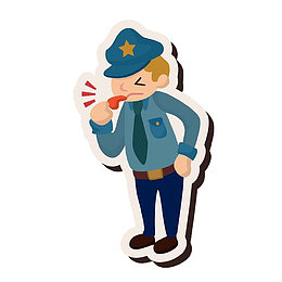 吹哨子的保安