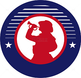 吹冲锋号的军人