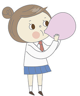 吹气球的女孩