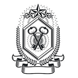 欧式徽章设计矢量图