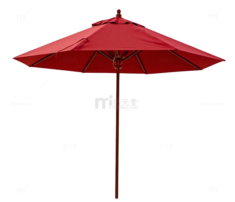 红色折叠出门遮阳伞实物