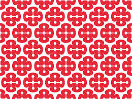 红色樱花瓣花纹墙布矢量图