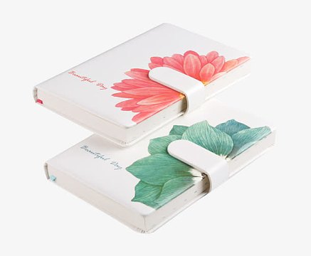 清新花朵封皮本子