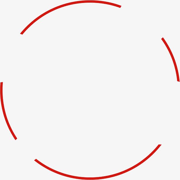 红色简约线条圆圈边框纹理