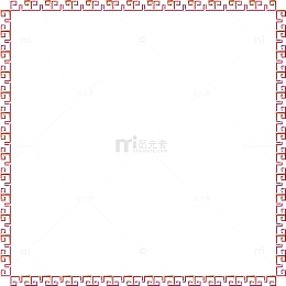 红色中国风复古框架